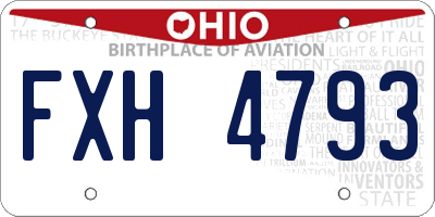OH license plate FXH4793