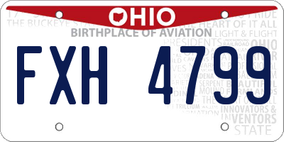 OH license plate FXH4799