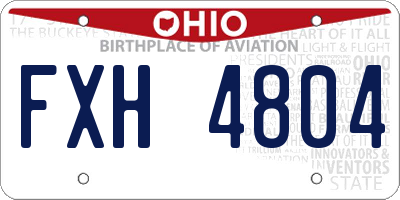 OH license plate FXH4804