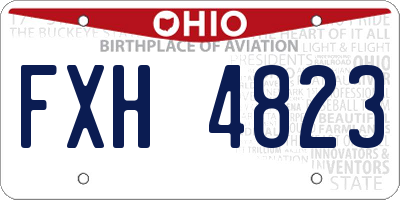 OH license plate FXH4823