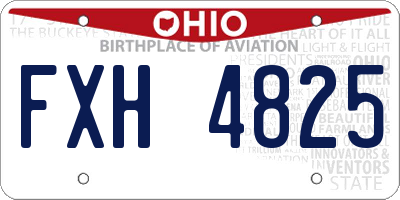 OH license plate FXH4825
