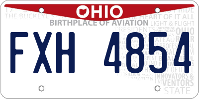 OH license plate FXH4854