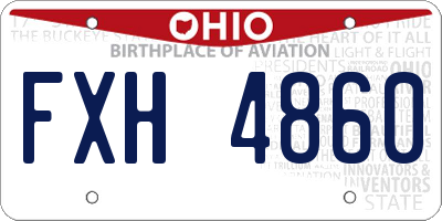 OH license plate FXH4860