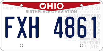 OH license plate FXH4861