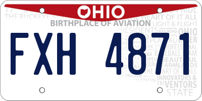 OH license plate FXH4871