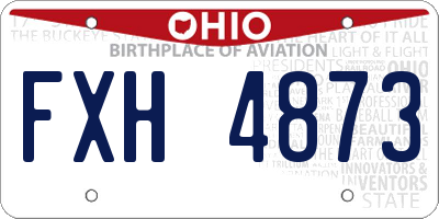 OH license plate FXH4873
