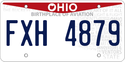 OH license plate FXH4879