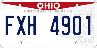 OH license plate FXH4901