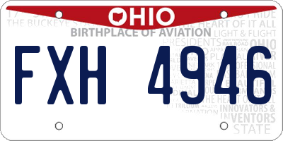 OH license plate FXH4946