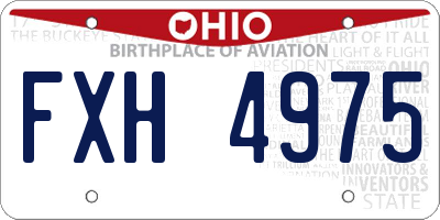 OH license plate FXH4975