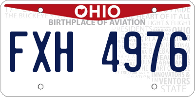 OH license plate FXH4976