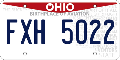 OH license plate FXH5022