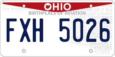 OH license plate FXH5026