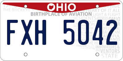 OH license plate FXH5042