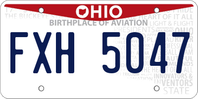 OH license plate FXH5047