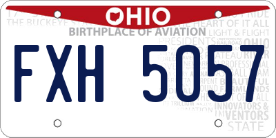 OH license plate FXH5057