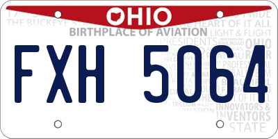 OH license plate FXH5064