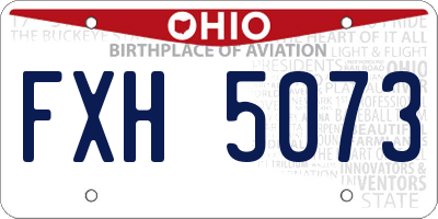 OH license plate FXH5073