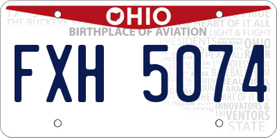 OH license plate FXH5074