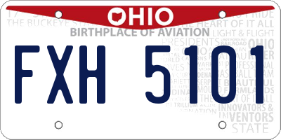 OH license plate FXH5101