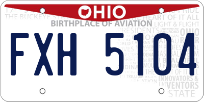 OH license plate FXH5104