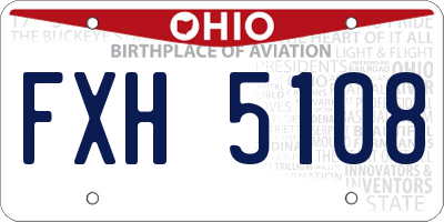OH license plate FXH5108