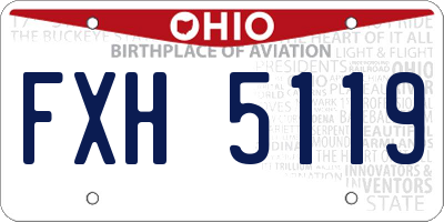 OH license plate FXH5119