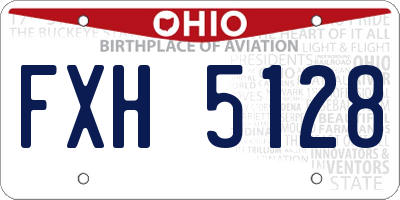 OH license plate FXH5128