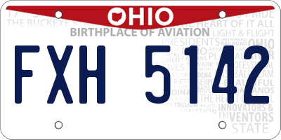 OH license plate FXH5142