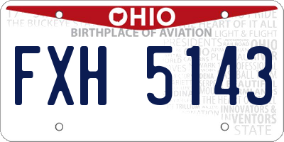 OH license plate FXH5143