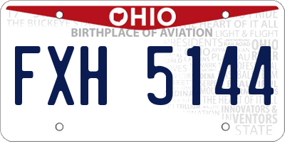 OH license plate FXH5144