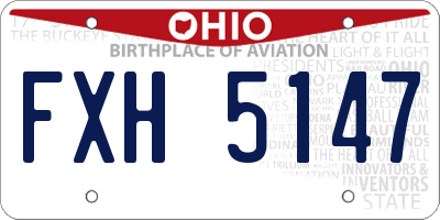 OH license plate FXH5147