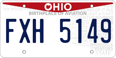 OH license plate FXH5149