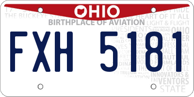 OH license plate FXH5181