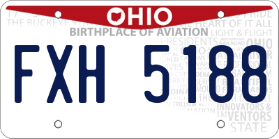 OH license plate FXH5188