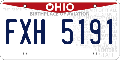 OH license plate FXH5191