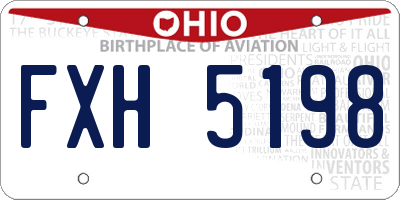 OH license plate FXH5198