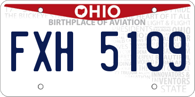 OH license plate FXH5199