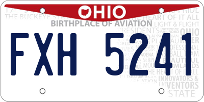 OH license plate FXH5241