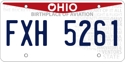 OH license plate FXH5261