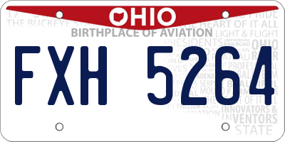 OH license plate FXH5264