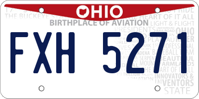 OH license plate FXH5271