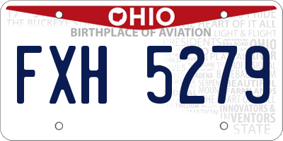 OH license plate FXH5279