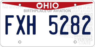 OH license plate FXH5282