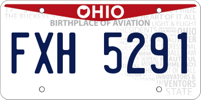 OH license plate FXH5291