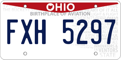 OH license plate FXH5297