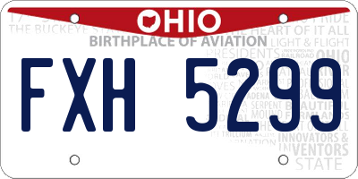 OH license plate FXH5299