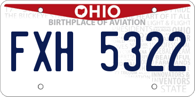 OH license plate FXH5322