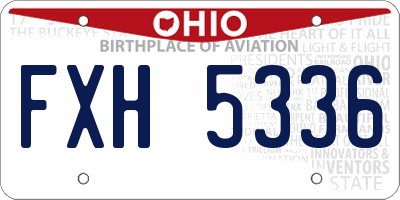 OH license plate FXH5336