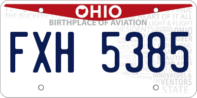 OH license plate FXH5385